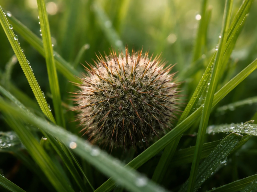 Petite boule qui pique dans l’herbe : causes et actions immédiates