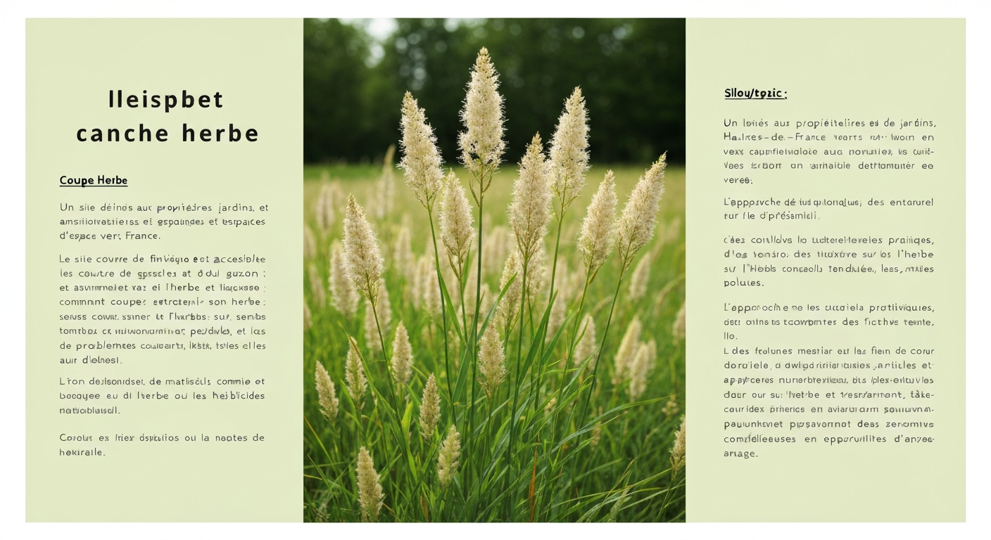 Prairie humide avec touffes de canche cespiteuse (Deschampsia cespitosa) au printemps